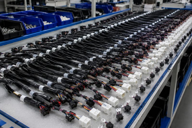 chicotes elétricos em produção seriada