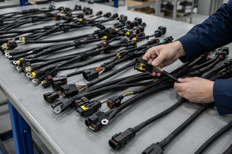 controle de qualidade em chicotes elétricos