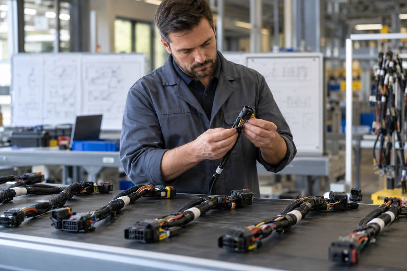 Controle de qualidade em fornecedor de chicotes elétricos