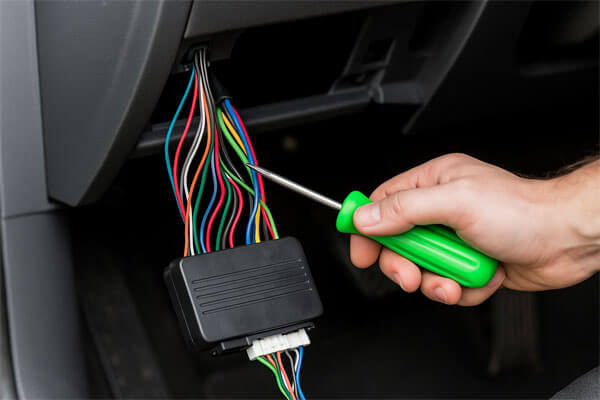 Instalação segura de alarmes automotivos