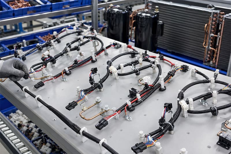Produção de chicotes elétricos para refrigeração